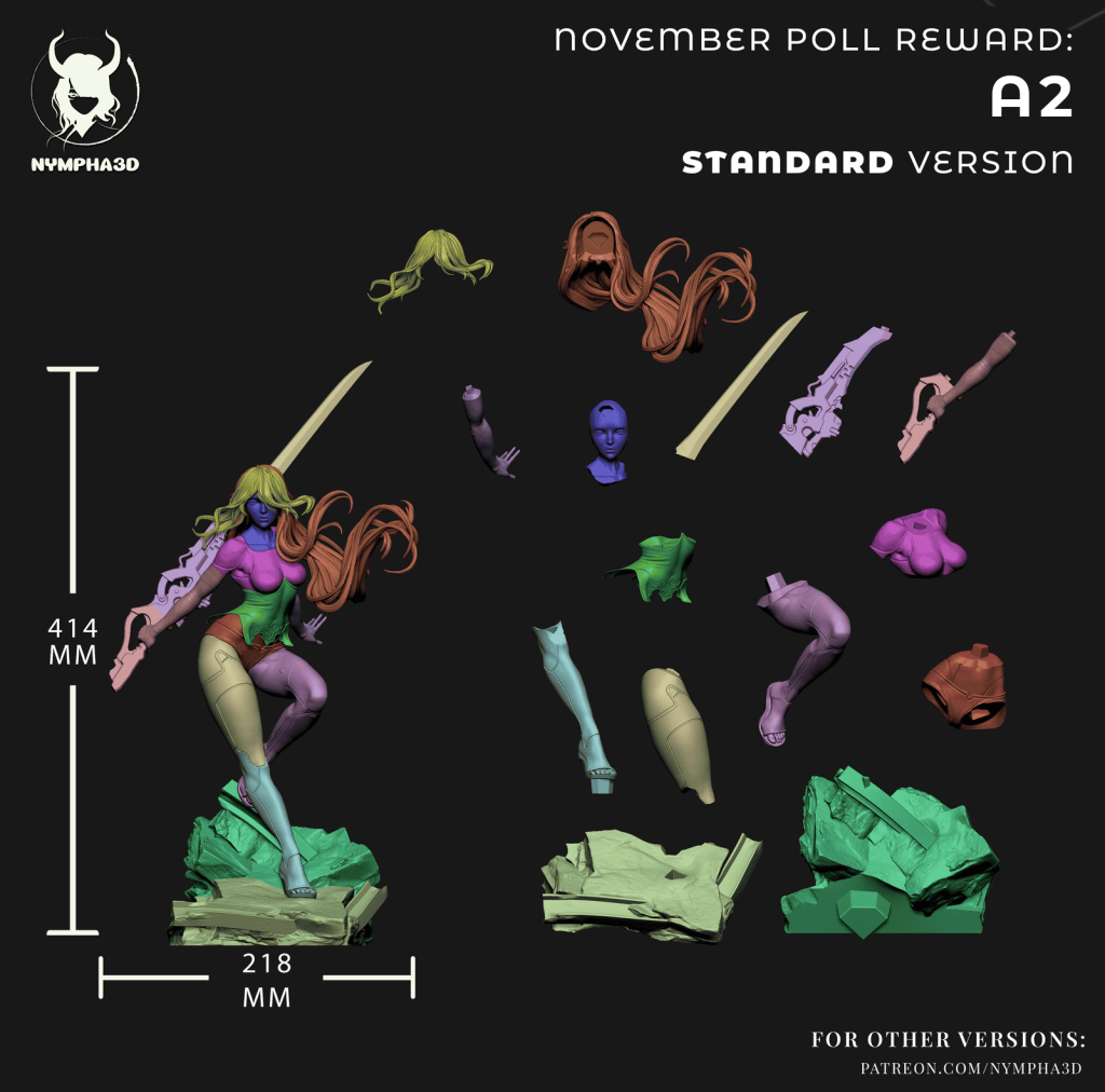 图片[2]-NYMPHA 3D 尼尔：机械纪元 A2-P站图纸收藏馆