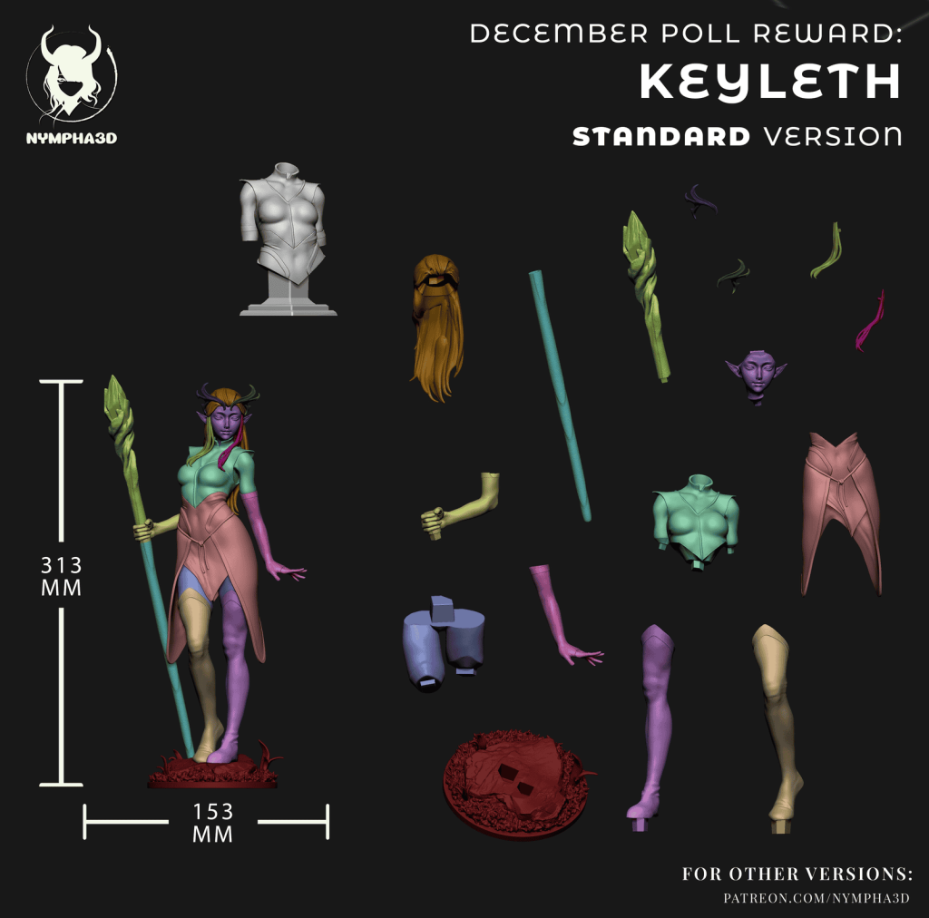 图片[4]-NYMPHA 3D 关键角色 德鲁伊 凯莉丝-P站图纸收藏馆