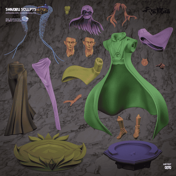 图片[4]-Shinobu Sculpts 天官赐福 齐荣-P站图纸收藏馆