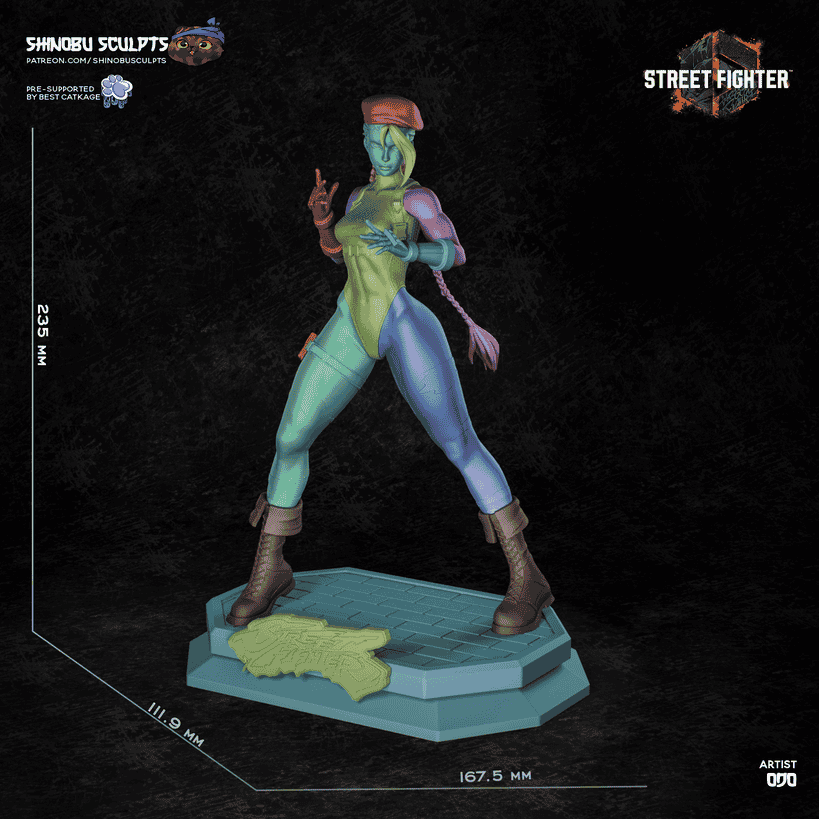 图片[3]-Shinobu Sculpts 街头霸王 嘉米·怀特-P站图纸收藏馆