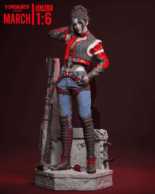 Yongblood Sculpture 赛博朋克2077 帕南·帕尔默-P站图纸收藏馆