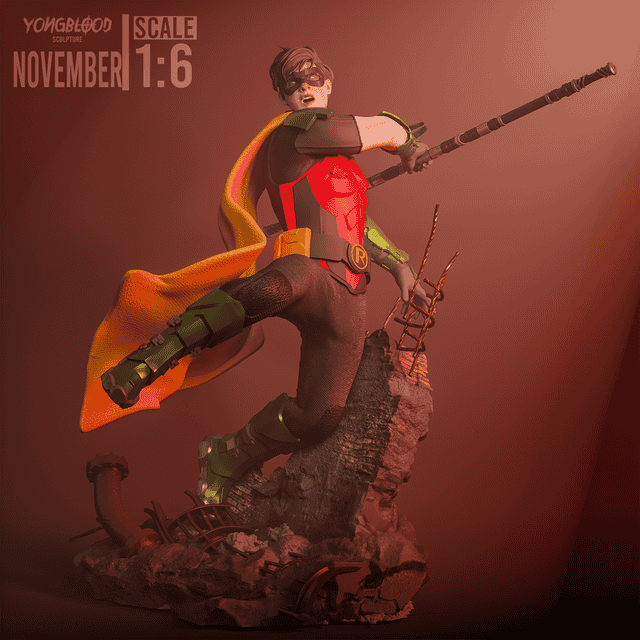 Yongblood Sculpture DC漫画 罗宾 达米安·韦恩-P站图纸收藏馆