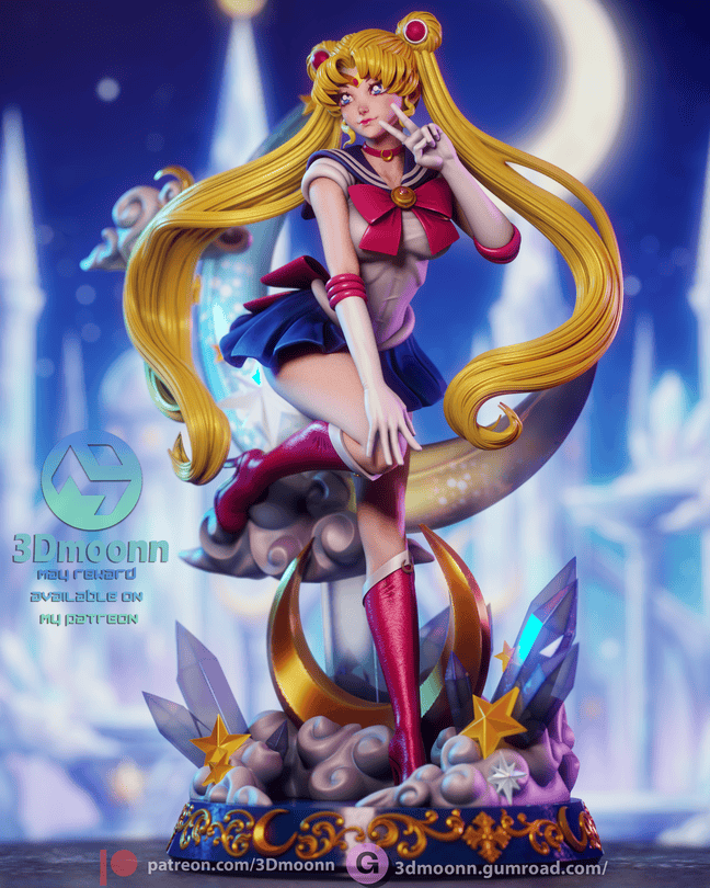 3Dmoonn 美少女战士 月野兔-P站图纸收藏馆