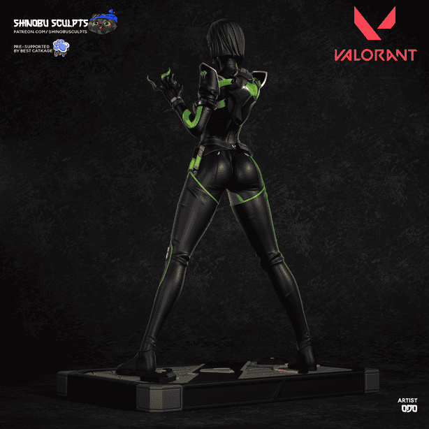 图片[3]-Shinobu Sculpts 无畏契约 蝰蛇 塞薇娜·毕索普-P站图纸收藏馆