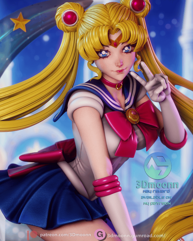 图片[2]-3Dmoonn 美少女战士 月野兔-P站图纸收藏馆