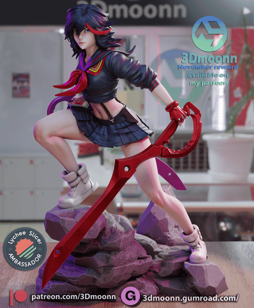 图片[3]-3Dmoonn 斩服少女 缠流子-P站图纸收藏馆