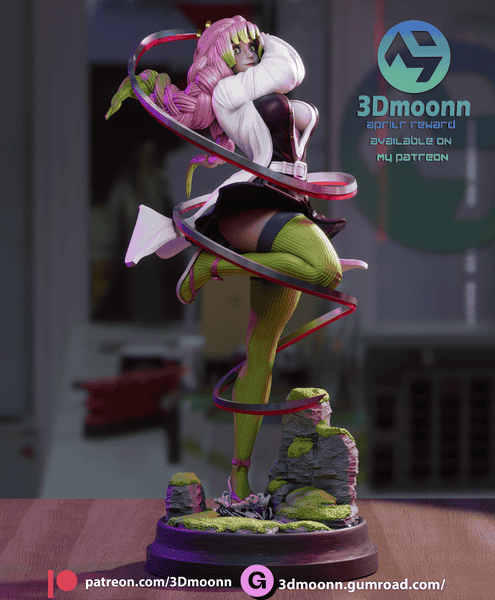 3Dmoonn 鬼灭之刃 甘露寺蜜璃-P站图纸收藏馆