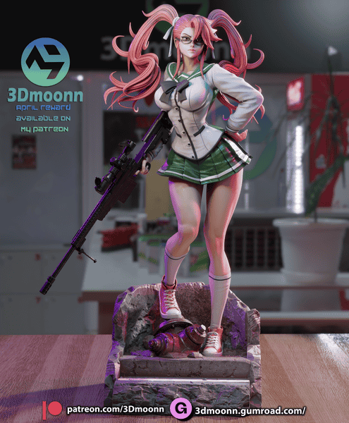 3Dmoonn 学园默示录 高城沙耶-P站图纸收藏馆