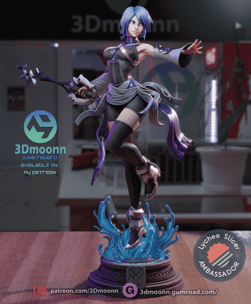 3Dmoonn 王国之心 阿库娅-P站图纸收藏馆