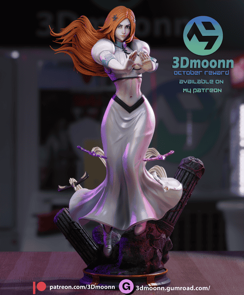 3Dmoonn 死神 井上织姬-P站图纸收藏馆