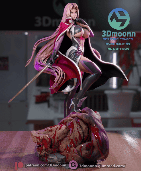 3Dmoonn 魔界骑士 英格丽特-P站图纸收藏馆