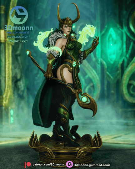 3Dmoonn 漫威争锋 女洛基-P站图纸收藏馆