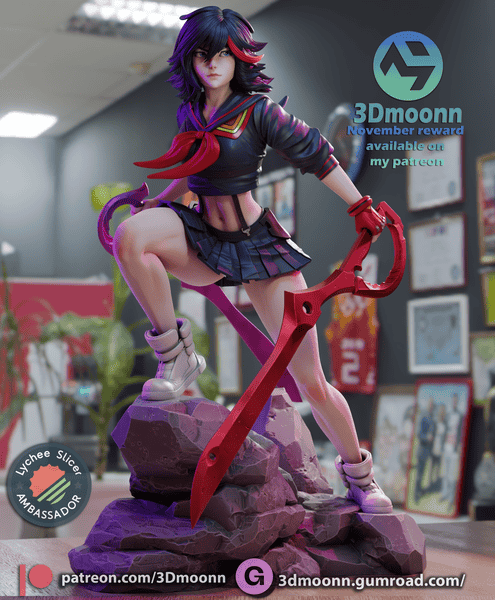 3Dmoonn 斩服少女 缠流子-P站图纸收藏馆