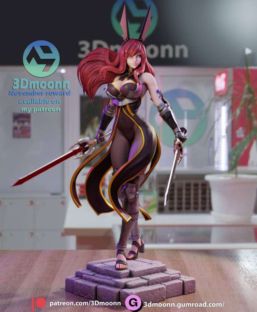 图片[1]-3Dmoonn 妖精的尾巴 艾尔莎·史卡雷特-P站图纸收藏馆