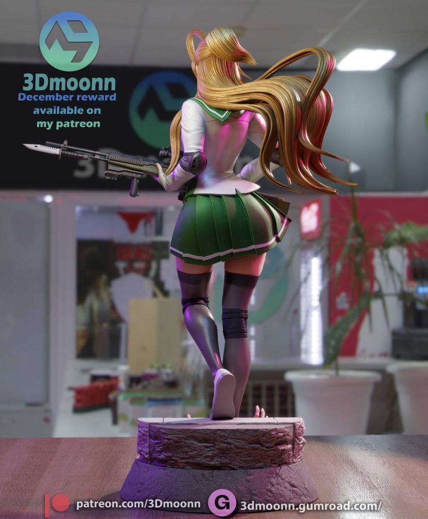 图片[3]-3Dmoonn 学园默示录 宫本丽-P站图纸收藏馆