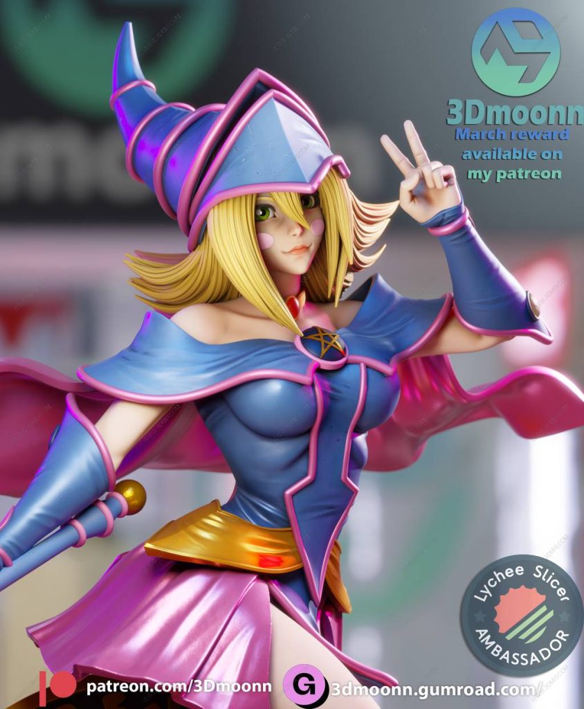 图片[2]-3Dmoonn 游戏王 黑魔导女孩-P站图纸收藏馆