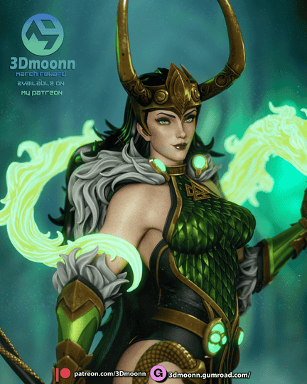 图片[2]-3Dmoonn 漫威争锋 女洛基-P站图纸收藏馆