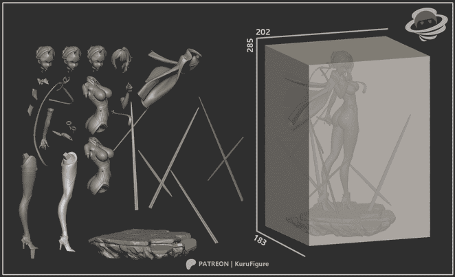 图片[4]-Kuru Figure 绝区零 伊芙琳·舒瓦利耶-P站图纸收藏馆