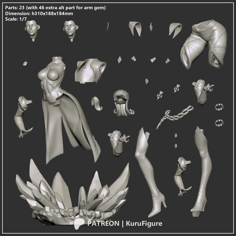 图片[5]-Kuru Figure 漫威 爱玛·弗洛斯特-P站图纸收藏馆