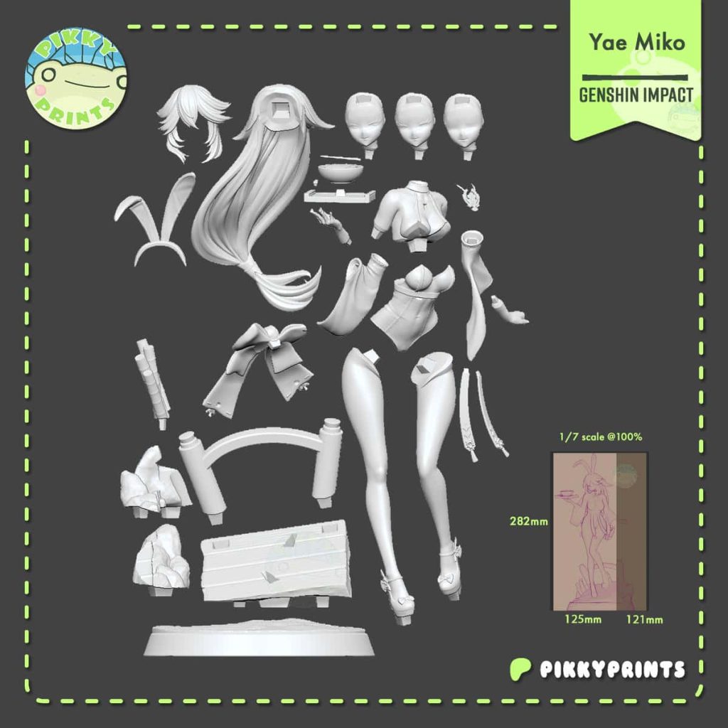 图片[3]-Pikitty 原神 八重神子-P站图纸收藏馆