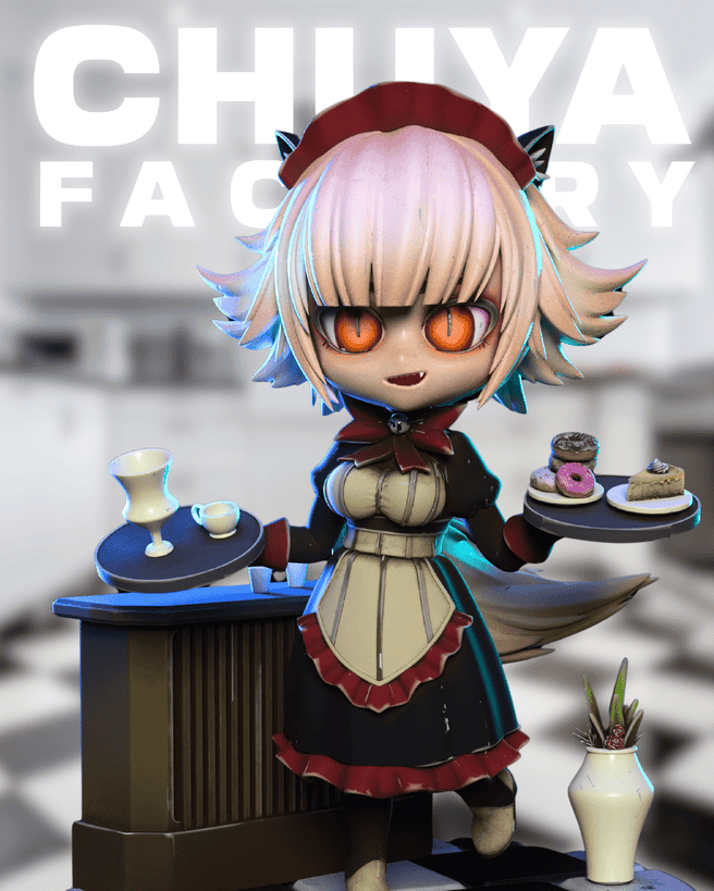 Chuya Factory 咖啡馆女服务员-P站图纸收藏馆