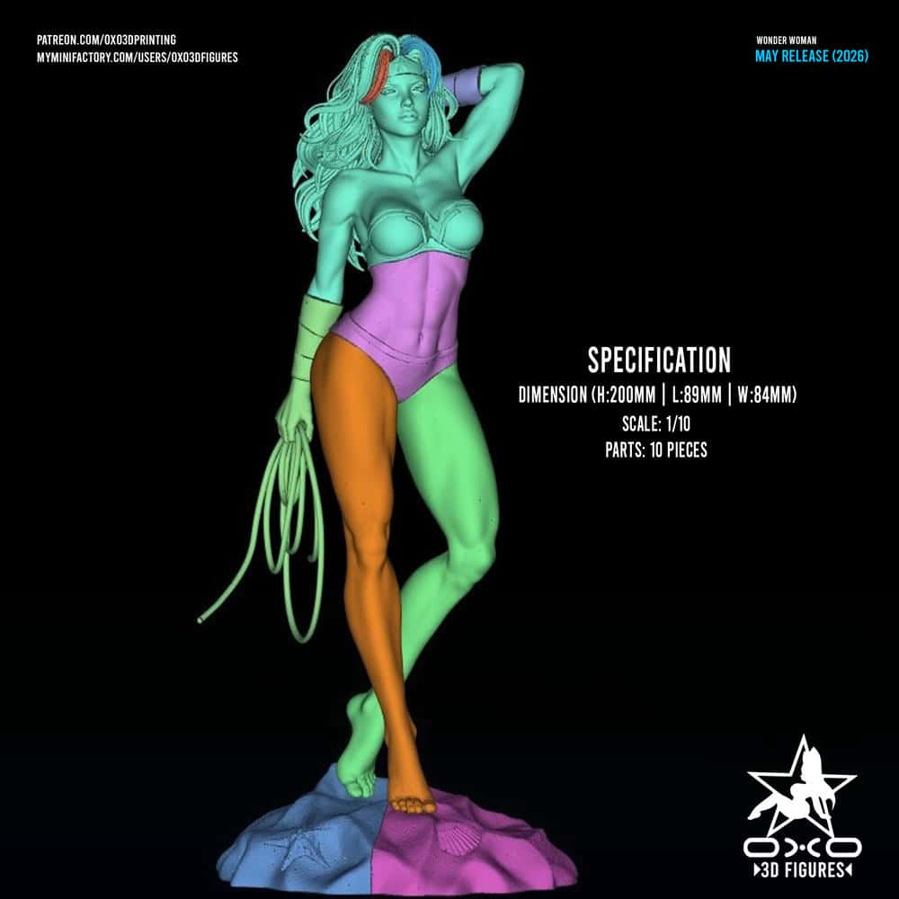 图片[4]-OXO3D DC漫画 神奇女侠-P站图纸收藏馆