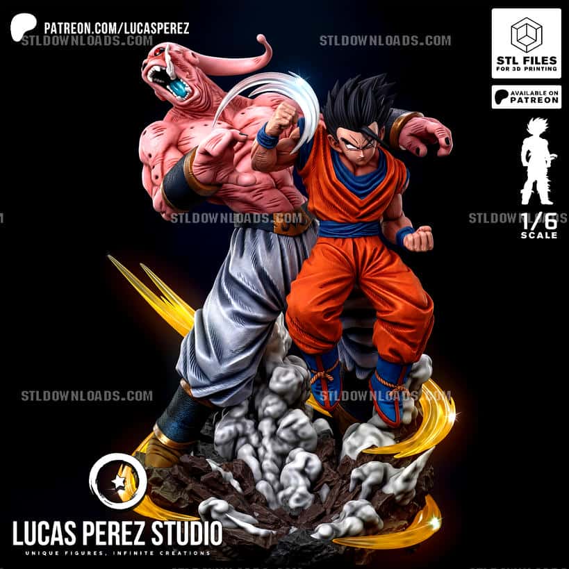 图片[1]-Lucas Perez 龙珠 悟饭对战魔人布欧-P站图纸收藏馆