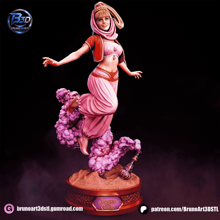 BrunoArt3D 太空仙女恋 灯神珍妮-P站图纸收藏馆