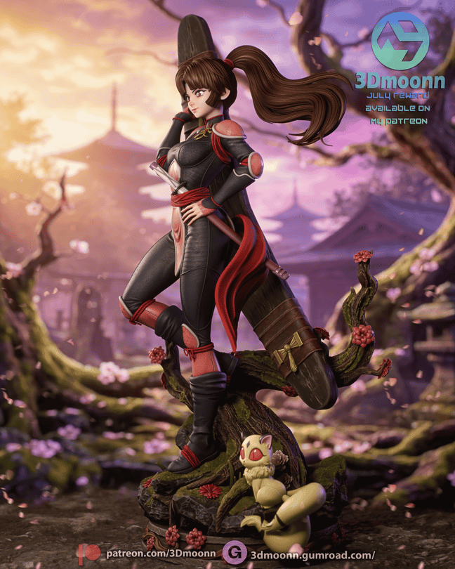 图片[3]-3Dmoonn 犬夜叉 日暮戈薇-P站图纸收藏馆