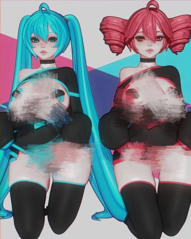 Rushzilla 虚拟偶像 初音未来和重音-P站图纸收藏馆