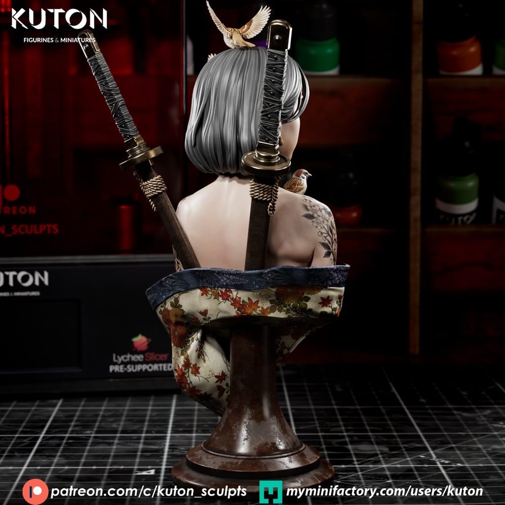 图片[4]-Kuton 日本女武士 莲花-P站图纸收藏馆
