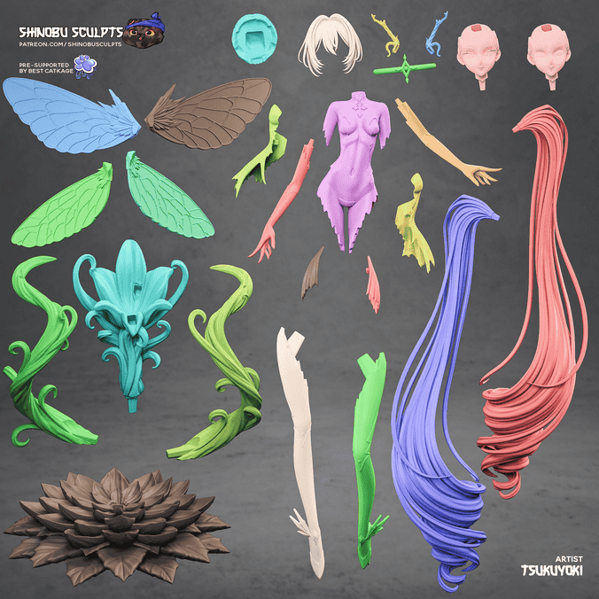 图片[5]-Shinobu Sculpts 初音未来-P站图纸收藏馆