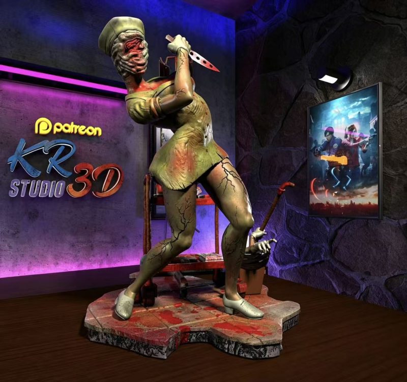 KR3D Studio 寂静岭 无脸护士-P站图纸收藏馆