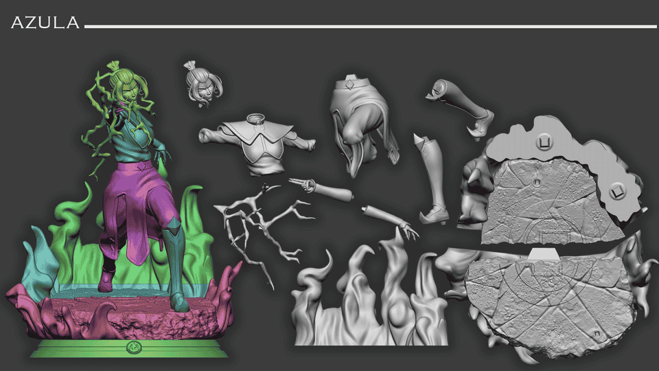 图片[5]-Inaki Sculpts 降世神通 阿祖拉-P站图纸收藏馆